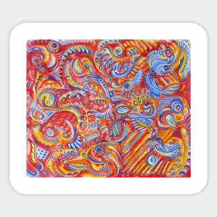 abstract party Sticker